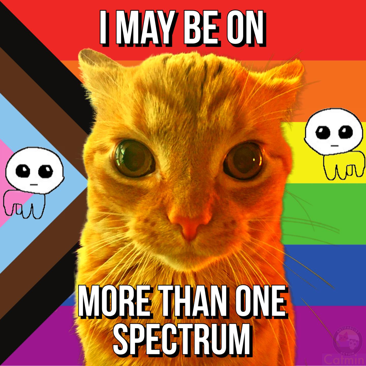 This meme is a photo of a cat with a caption that reads "I may be on the spectrum, but I'm not lazy, I'm just on cat time." The image is likely a humorous take on the common stereotype that people on the autism spectrum are lazy, with the cat's "cat time" reference implying that the cat is simply choosing to relax rather than being lazy.